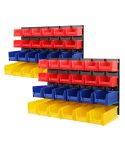 Giantz Bin Wall 48 Storage Bin Rack Wall Mounted Tools Steel Board Work Garage