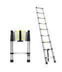 Giantz 2.6M Telescopic Ladder Aluminium Extension Extendable Steps Adjustable Height