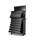 Giantz 15 Drawers Tool Box Chest Trolley Cabinet Garage Storage Boxes Organizer Black