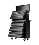 Giantz Tool Chest and Trolley Box Cabinet 16 Drawers Cart Garage Storage Black