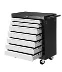 Giantz Tool Chest and Trolley Box Cabinet 7 Drawers Cart Garage Storage Black and Silver