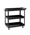Giantz Tool Cart 3 Tier Parts Steel Trolley Mechanic Storage Organizer Black