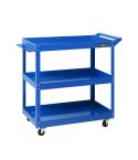 Giantz Tool Cart 3 Tier Parts Steel Trolley Mechanic Storage Organizer Blue