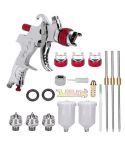 Spray Gun Kit HVLP Gravity Feed Air Paint Sprayer 3 Nozzles 1.4mm 1.7mm 2mm