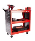 BULLET Tool Trolley Cart Storage 3-Tier Metal Rolling Steel Mechanic Utility