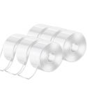 Handy Hardware 12PCE Double Sided Clear Tape Water Heat & Tear Resistant 5m