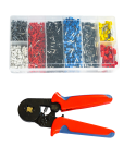 1200Pcs Bootlace Ferrule Crimper kit 0.25-10mm2 Cord End Ratchet Crimping Tool