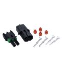 4x Kits 1.5MM 2way Waterproof Auto Electrical Plug Connector Kits Marine Sealed