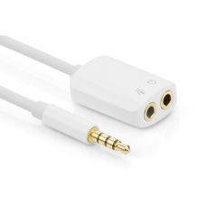 UGREEN 3.5mm Male to Dual 3.5mm FemaleHeadset Splitter White (10789)
