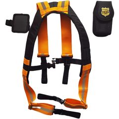 Tool Belt Suspenders with free Magnetic and Large Moveable Phone Holder, Pencil Holder, Adjustable Size Padded Suspenders