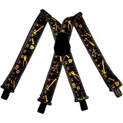 Heavy Duty Work Tool Belt Suspenders with Strong Clips Adjustable X -Back Comfortable Braces for Men Women,Work Braces