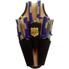 Yaama durable 3 Aviation Snips with a new designed 1680 D Nylon/Polyester tool holder case pouch (Nylon holder with tool)